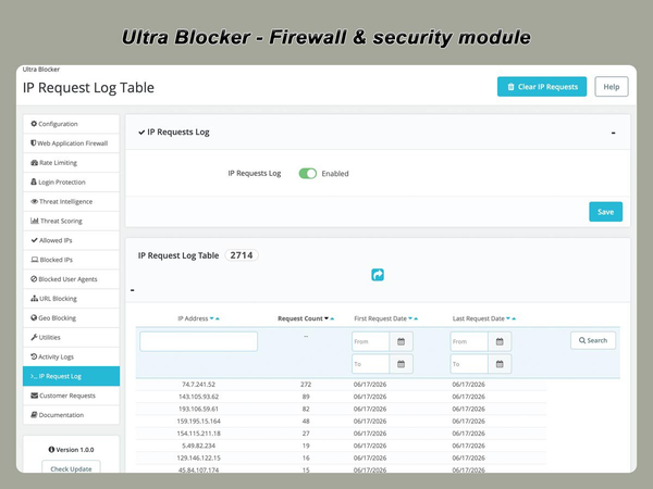 xtdblocker - Modulo di sicurezza Ultra Blocker per PrestaShop - Modulo PrestaShop di Extendo Modules