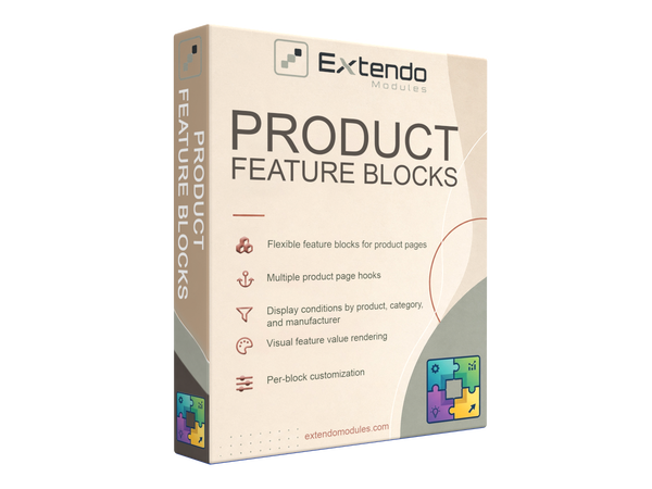 xtdfeatureblocks - Модуль Блоки Характеристик Продукту - Модуль PrestaShop від Extendo Modules