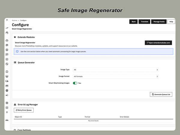 xtdimageregen - Regenerador de imágenes seguro - Módulo PrestaShop de Extendo Modules