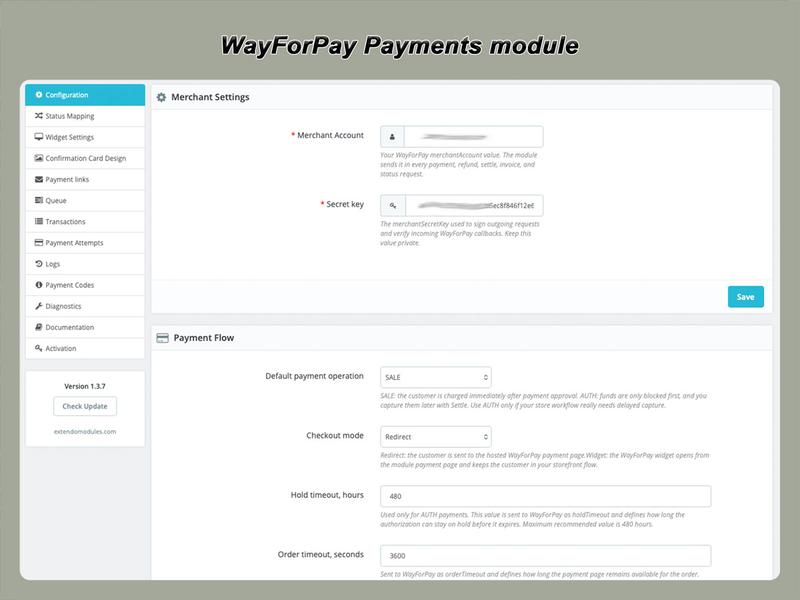 xtdwayforpay - Module de paiement WayForPay - Module PrestaShop par Extendo Modules