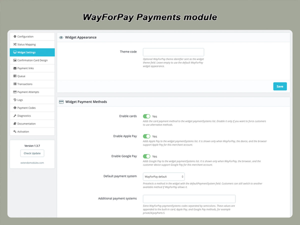 xtdwayforpay - Модуль платежів WayForPay - Модуль PrestaShop від Extendo Modules