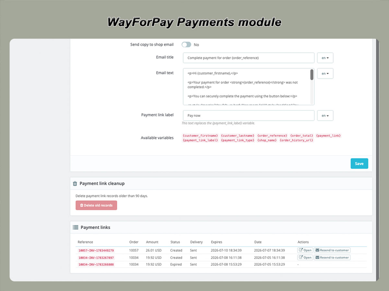 xtdwayforpay - WayForPay Payments module - PrestaShop module by Extendo Modules