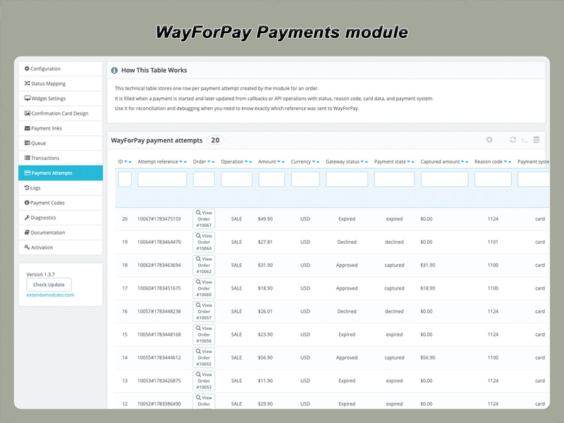 xtdwayforpay - WayForPay Payments module - PrestaShop module by Extendo Modules