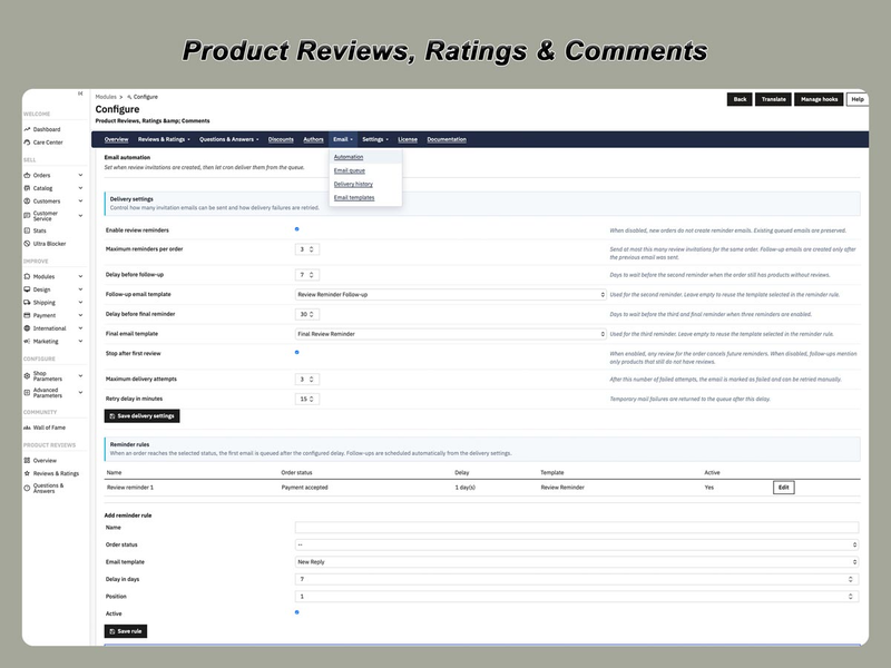 Module d'avis produits PrestaShop avec notes et questions/réponses