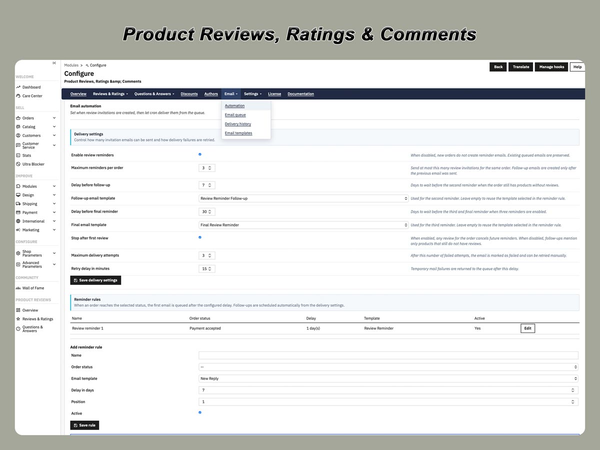 Module d'avis produits PrestaShop avec notes et questions/réponses