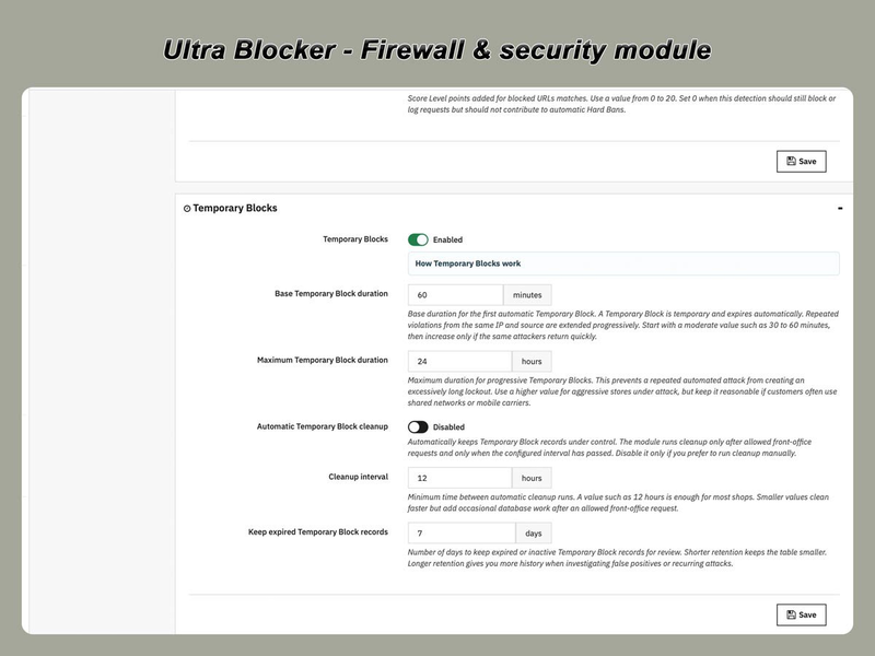 xtdblocker - Module de sécurité Ultra Blocker pour PrestaShop - Module PrestaShop par Extendo Modules